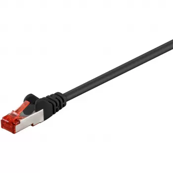 Tinklo kabelis Goobay 68693 RJ-45 Cat6 1 m Juodas