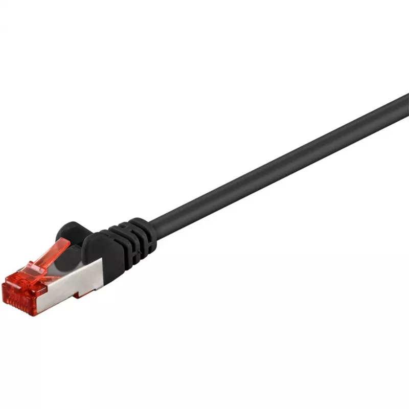 Tinklo kabelis Goobay 68693 RJ-45 Cat6 1 m Juodas