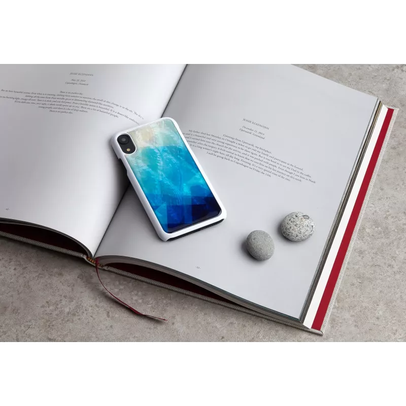 Mobiliojo telefono dėklas iKins, skirtas iPhone XR — mėlynas ežero išorė, juodas vidus
