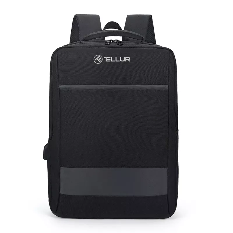 Kuprinė Tellur Nomad 15,6 col. su USB prievadu, juoda