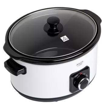 Adler AD 6413r Lėto virimo puodas, 5,8 l, baltas Adler