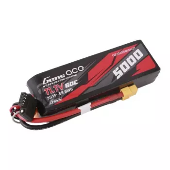 Gens ace G-Tech 5000mAh 11,1 V 60C 3S1P LiPo su XT60 jungtimi