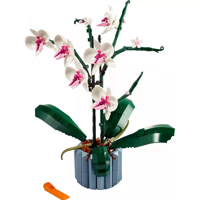 LEGO 10311 Icons Orchid dirbtinio augalo konstravimo rinkinys su gėlėmis, namų dekoro aksesuaras suaugusiems, botanikos kolekcija, dovana žmonai ar vyrui