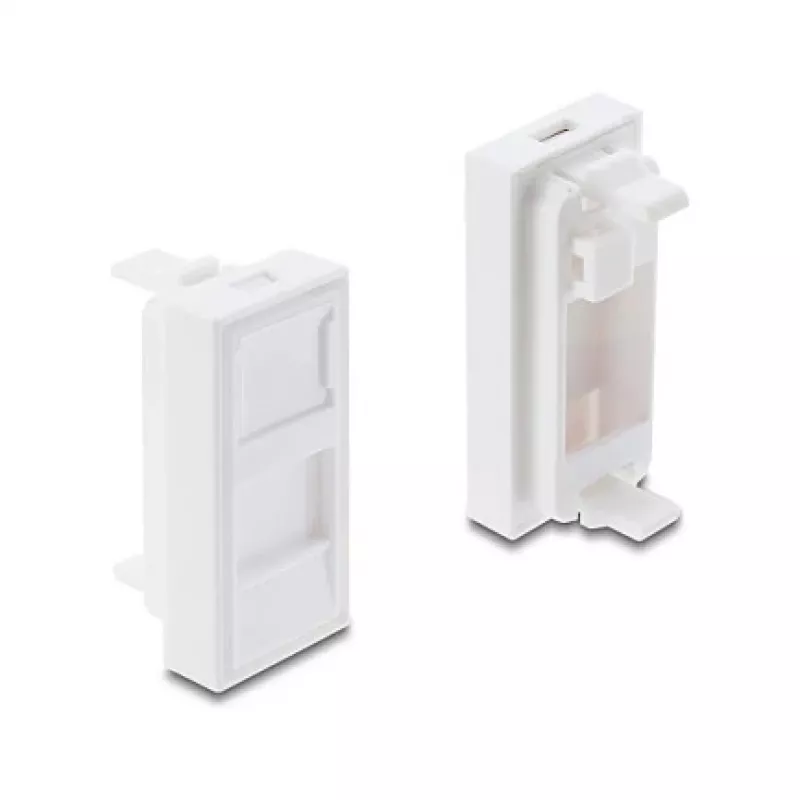Užfiksuojamas H modulio dangtelis Keystone moduliui 1 prievado DELOCK 22,5×45 mm ABS baltas