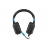Laidinės žaidimų ausinės Fury NFU-1584 su lankstiniu mikrofonu, ausį apgaubiančios, 98 dB, 15–25000 Hz, 2 m laidas, USB ir 3,5 mm, mėlynos