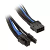 SidabrinėStone PCI-8-Pin to PCIe-6+2-Pin kabelis, 250mm - Juoda/Blue