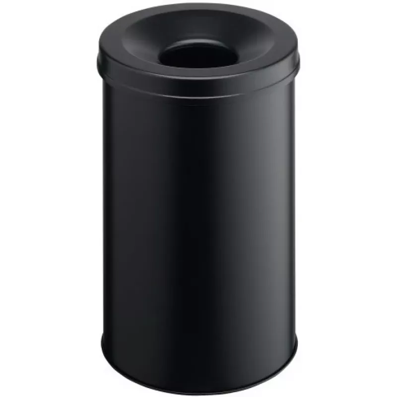 Apvalus plieninis juodas patvarus atliekų konteineris Durable 330601