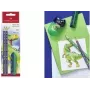 Grafito pieštukų rinkinys Faber-Castell Dino HB Blue – HB mediniai pieštukai, mėlynas korpusas, rinkinys