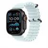 Apple 49 mm ledo mėlynumo vandenyno dirželis – juodos titano apdailos