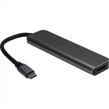 USB šakotuvas Inter-Tech H-469-1 Type-C 5000 Mbit/s HDMI