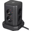 Maitinimo lizdų bokštas Brennenstuhl 1153560010 — 8 lizdai, 2×USB-A, 1×USB-C, juodas