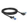 DELOCK RJ45 Cat.6A S/FTP tinklo kabelis, 2 m, juodas
