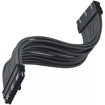 SilverStone PP07E - Maitinimo prailginimo kabelis - ATX, 24 kontaktų (W) į ATX, 24 kontaktų (M) - 30 cm - Juodas