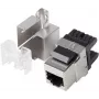 Lanberg KSF5-1000 - Plokščias - Juodas - Nerūdijantis plienas - RJ-45 - LSA - Lizdas - Lizdas