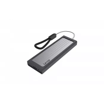 SSD korpusas Lexar E6 Sidabrinė M.2, PCIe, USB 3.2 Gen 2 (10 Gbit/s), USB‑C, aliuminis, vienas M.2 iki 4 TB