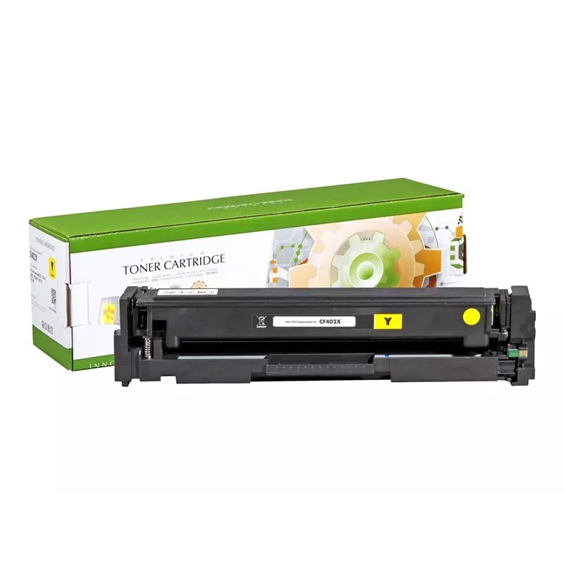 STATIC Tonerio kasetė, suderinama su HP CF402X geltona, didelio našumo, suderinama 2 300 puslapių