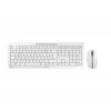 Klaviatūra CHERRY Stream Desktop Recharge, pelė komplekte, universali, RF belaidė, QWERTZ, vokiečių, pilka