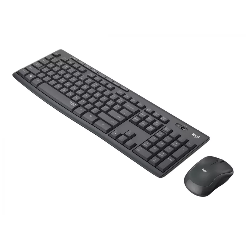 Logitech MK295 Silent - klaviatūros ir pelės rinkinys - belaidis - 2,4 GHz - grafito spalvos - vengriškas išdėstymas