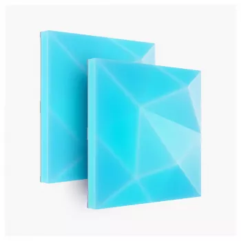 LED skydinis šviestuvas Nanoleaf N8100E00-2TBS — kvadratinis RGB, maitinamas nuolatine srove, pakuotėje 2 vnt.