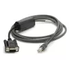 Zebra CBA-R10-S07ZBR serijinis laidas, juodas 2,13 m DB9 RJ-45