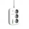 Maitinimo lizdas Tellur TLL331521 išmanusis WiFi maitinimo lizdas su 3 lizdais, PD 30W, QC 18W