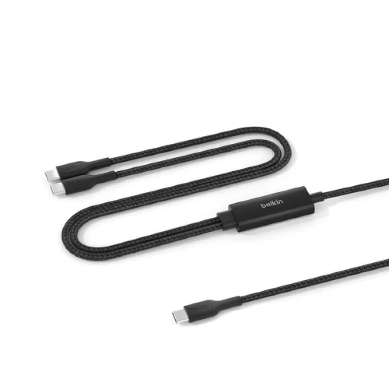 Belkin CAC004HQ1.5MBK, 1,5 m, USB C, 2 x USB C, USB 2.0, 0,48 Gbit/s, juoda