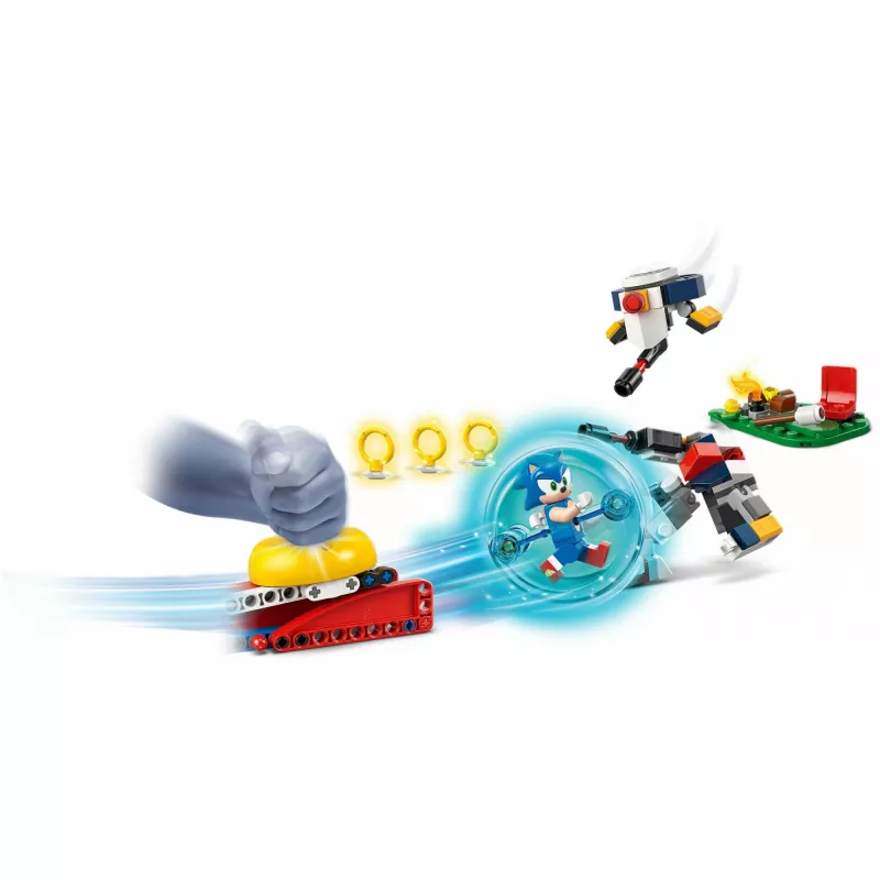 Konstravimo žaislas LEGO Sonic the Hedgehog 77001 Campfire Showdown rinkinys, 177 dalys, 1 minifigūrėlė, amžius 7+