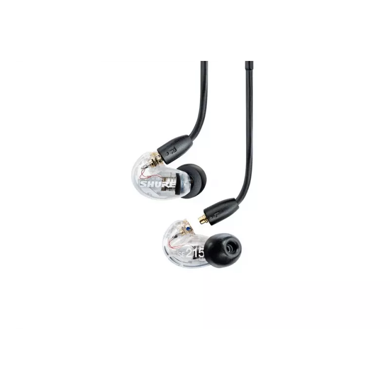Shure AONIC 215 - į ausis įdedamos ausinės su vienu keitikliu ir 3,5 mm laidu (permatomos)