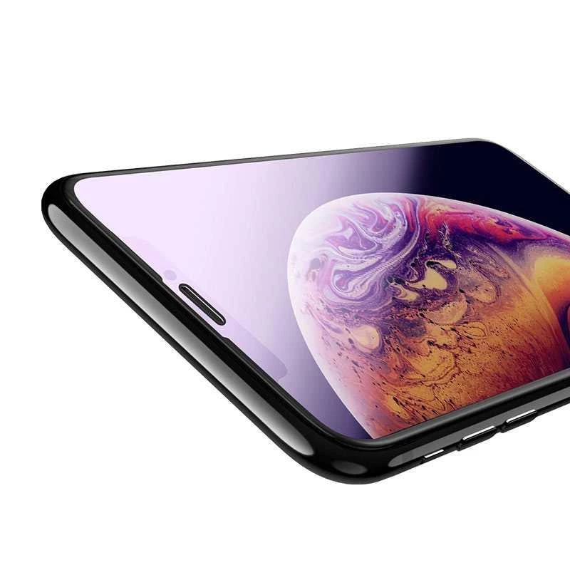 Grūdinto stiklo ekrano apsauga Devia Van Anti-blue Ray, skirta iPhone XR 6.1, juoda