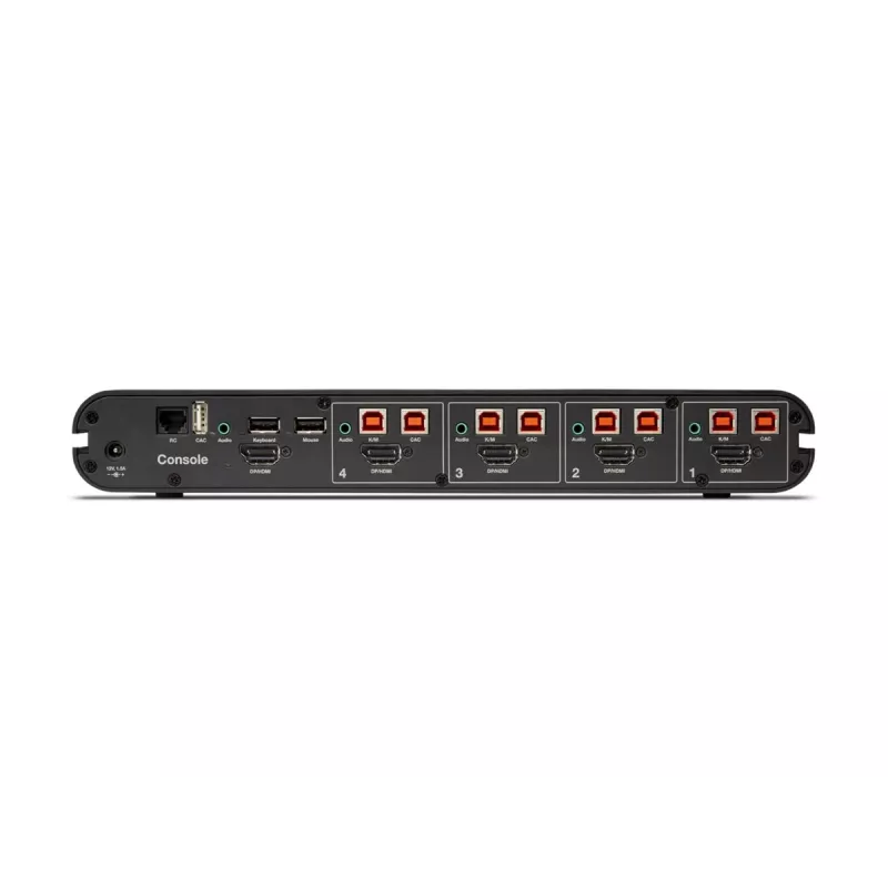 Belkin 4P Sngl Head DP/HDMI į DP/HDMI vaizdo saugus DT KVM jungiklis PP4.0 (F1DN104KVM-UN-4)
