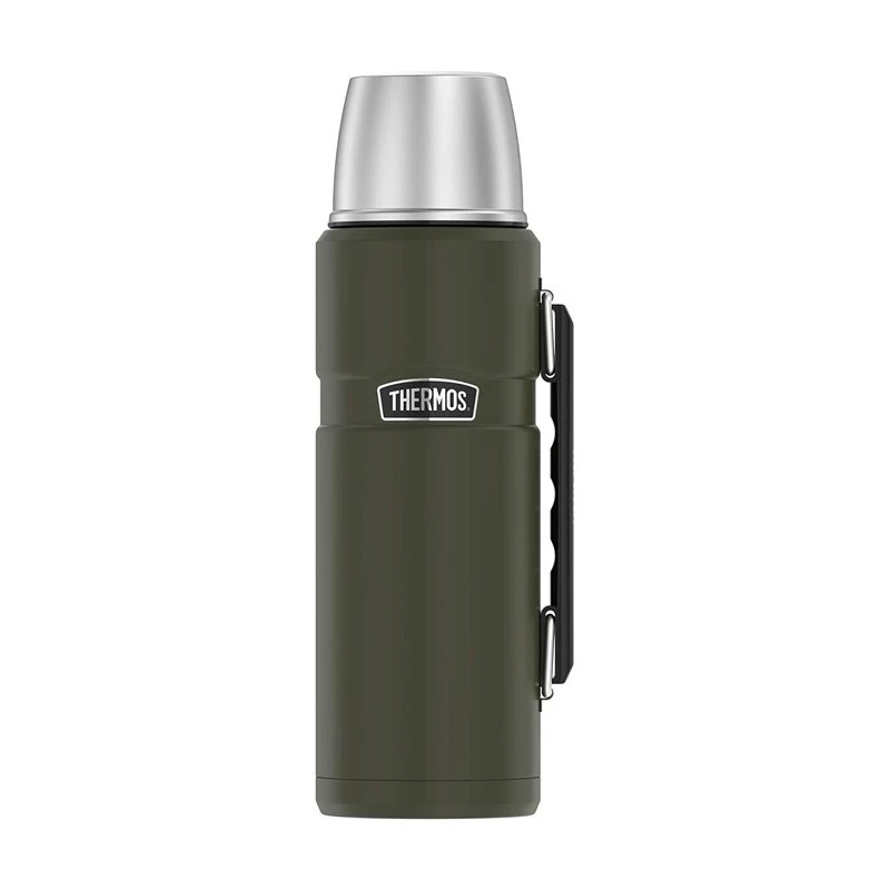 Termosas THERMOS TH-170028 470 ml, vakuuminiu būdu izoliuotas nerūdijantis plienas, armijos žalia, 24 val. karštas / šaltas