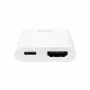 LogiLink 0,14 m - 2xUSB-C/HDMI - 2xUSB-C - HDMI - Balta - 3840 x 2160 pikselių - 0 - 45 °C - -10 - 70 °C (UA0257)