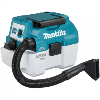 Makita DVC750LZX3 dulkių siurblys 7,5 l talpos, skirtas sausam ir šlapiam siurbimui, be maišelio (DVC750LZX3)