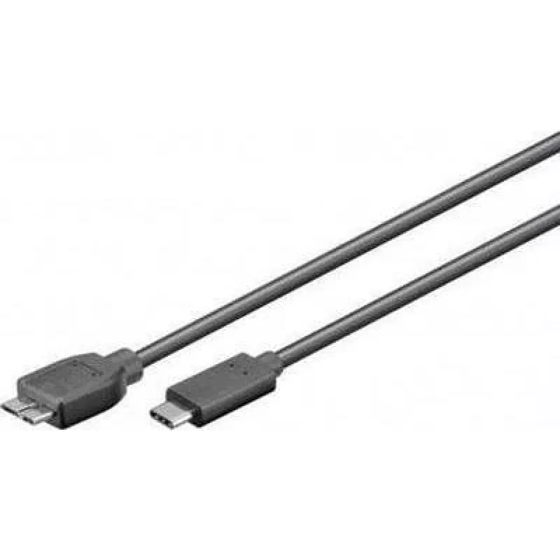 Wentronic Goobay USB 3.0 SuperSpeed laidas > USB-C™, 1 m - USB 3.0 mikro kištukas (B tipas) > USB-C kištukas (67996)