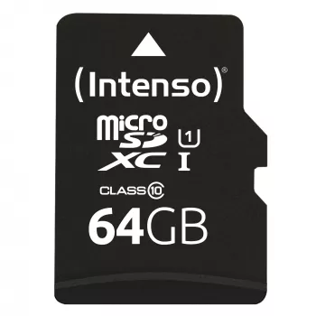 Intenso Performance - „Flash“ atminties kortelė (su microSDXC į SD adapteriu) - 64 GB - UHS-I U1 / 10 klasė - microSDXC UHS-I (3424490)
