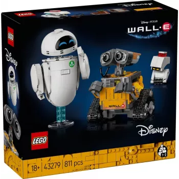LEGO konstruktorius Disney Pixar WALL·E ir EVE 43279 — 811 dalių, 130 mm aukštis, skirtas 18+