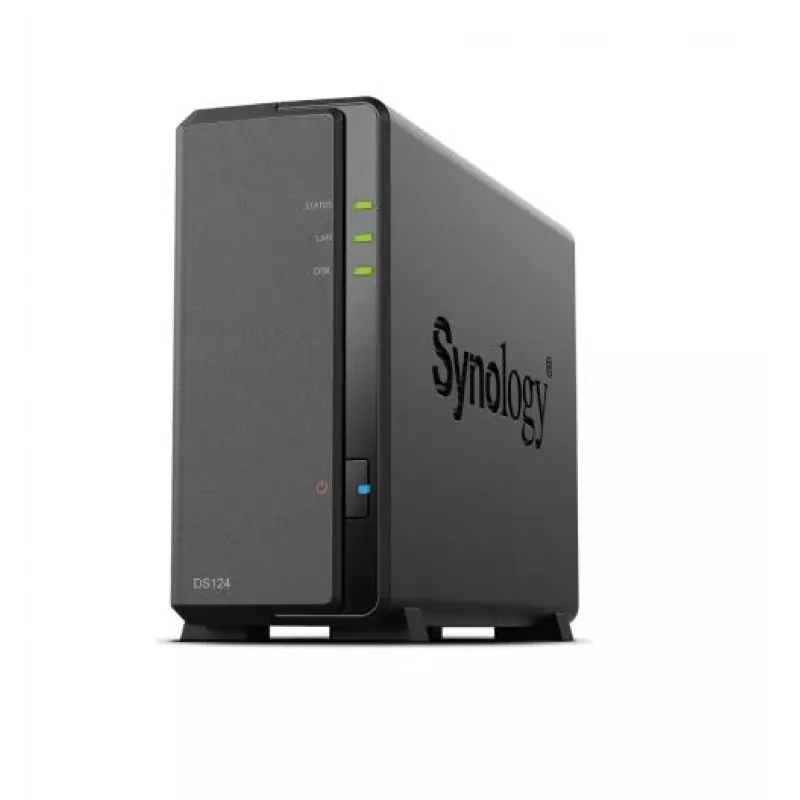 Synology DiskStation DS124 NAS/serveris Stacionarus Ethernet LAN Juoda RTD1619B