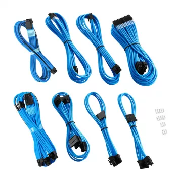 CableMod RT-Series PRO ModMesh 12VHPWR dviejų kabelių rinkinys ASUS/Seasonic, šviesiai mėlyna
