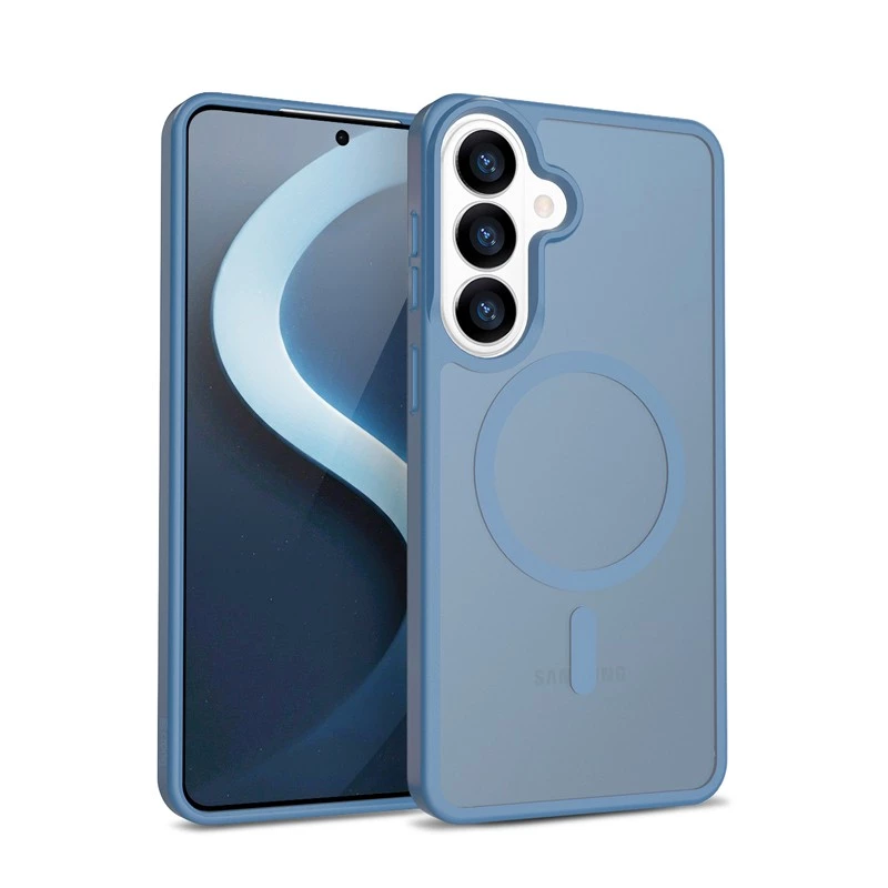 Crong Hybrid Matte Magnetic dėklas Samsung Galaxy S26 — PC+TPU, mėlynas