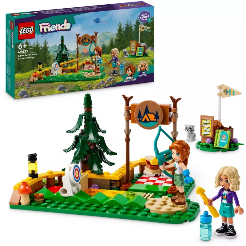 Konstruktorius LEGO Friends Lankininkystės nuotykių stovykla 42622 — 157 dalys, 2 minifigūrėlės, amžius 6+