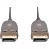 DisplayPort AOC hibridinis šviesolaidinis kabelis, UHD 8K (juodas, 30 metrų)