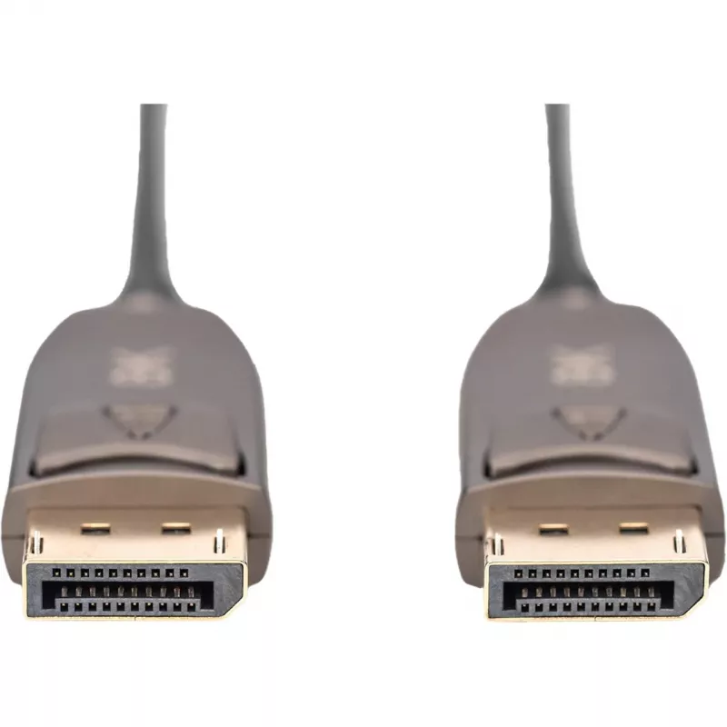 DisplayPort AOC hibridinis šviesolaidinis kabelis, UHD 8K (juodas, 30 metrų)
