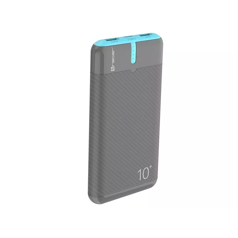 PowerBank EnerGo 10000mAh pilkai mėlyna