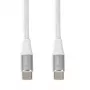 USB-C į USB-C kabelis IBOX IKUTC2W 2 m, USB 2.0, 3 A, balta, tekstilės pynė
