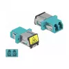 Optinio pluošto adapteris DeLOCK 86900 LC Duplex, moteriška-moteriška, daugiamodė, aqua
