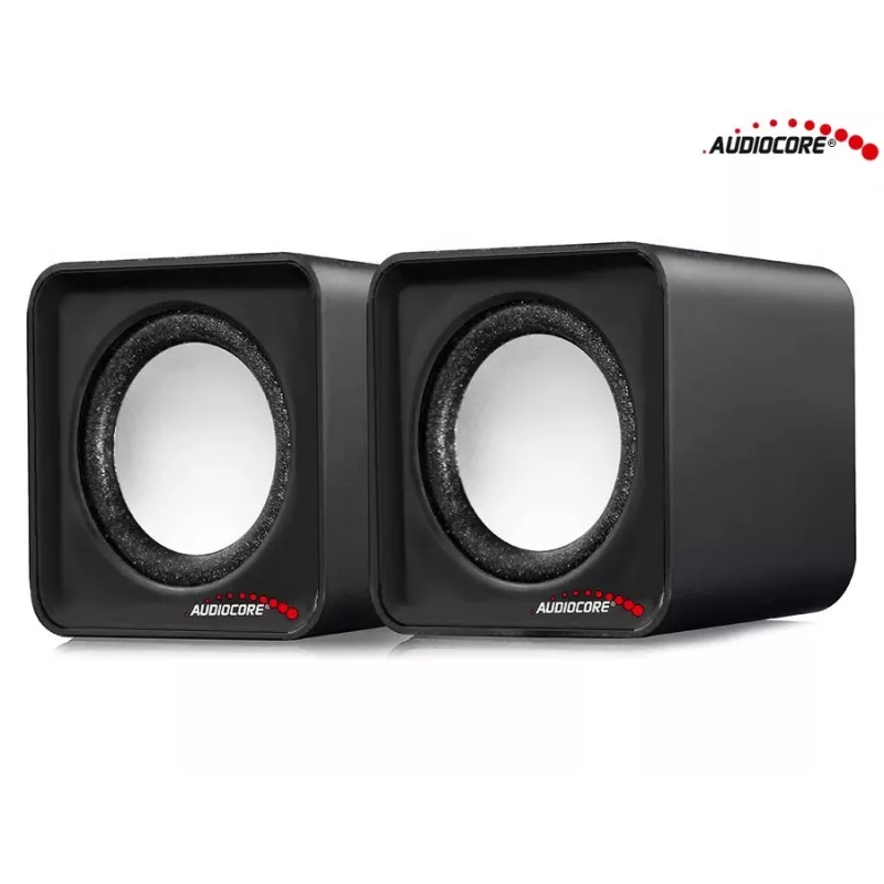 2 krypčių PC garsiakalbis Audiocore AC870 B — 3 W RMS, laidinis USB maitinimas, 3,5 mm įvestis, 2.0 kanalai