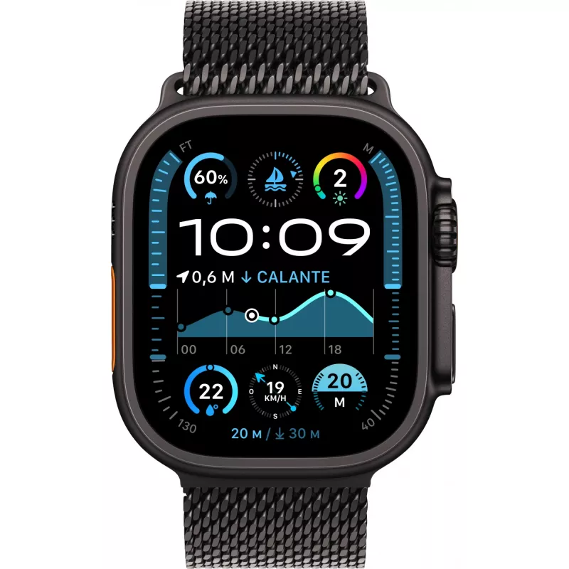 Apple Watch Ultra 2 Cell 49mm Black Titan Milanese Loop S