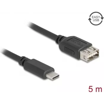 USB laidas DELOCK 81539 USB Type-C į USB Type-A, 5 m ilgis