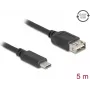 USB laidas DELOCK 81539 USB Type-C į USB Type-A, 5 m ilgis