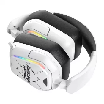 Laidinės/belaidės ausinės Onikuma GT883 baltos — Bluetooth ir laidinis ryšys, ant ausies dizainas